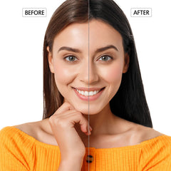 Onilyua hair color application close-up shows even root-to-tip lather for natural dark results.