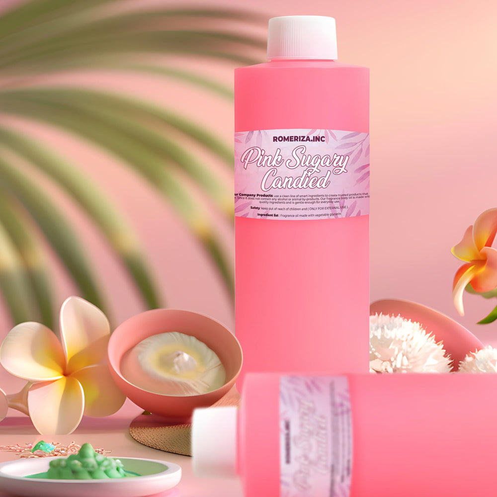 Onisavings Pink Sugary Candied Fragrance Body Oil full-body application provides a soft, comforting scent.