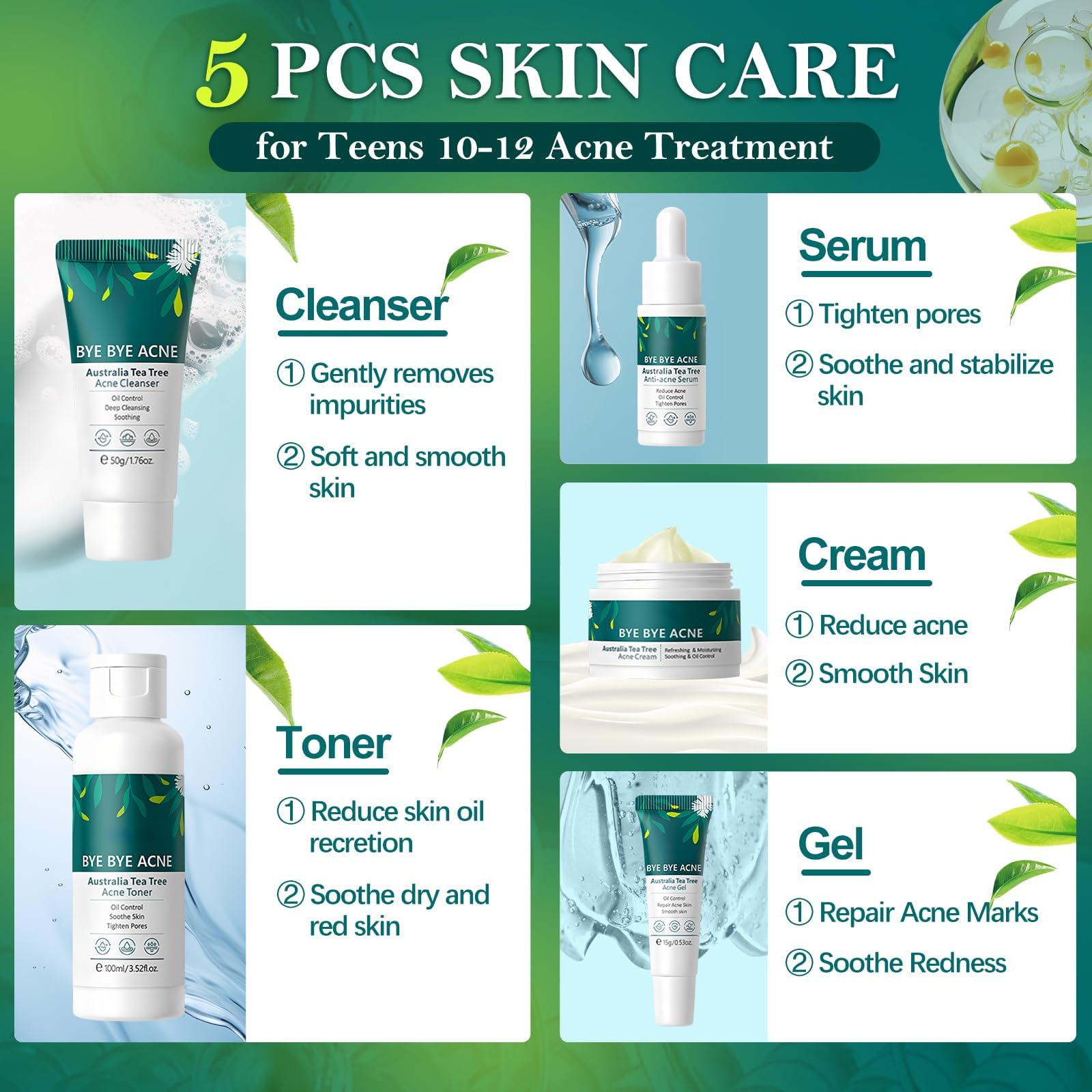 Onkessy tea tree serum swatch for clear, balanced skin