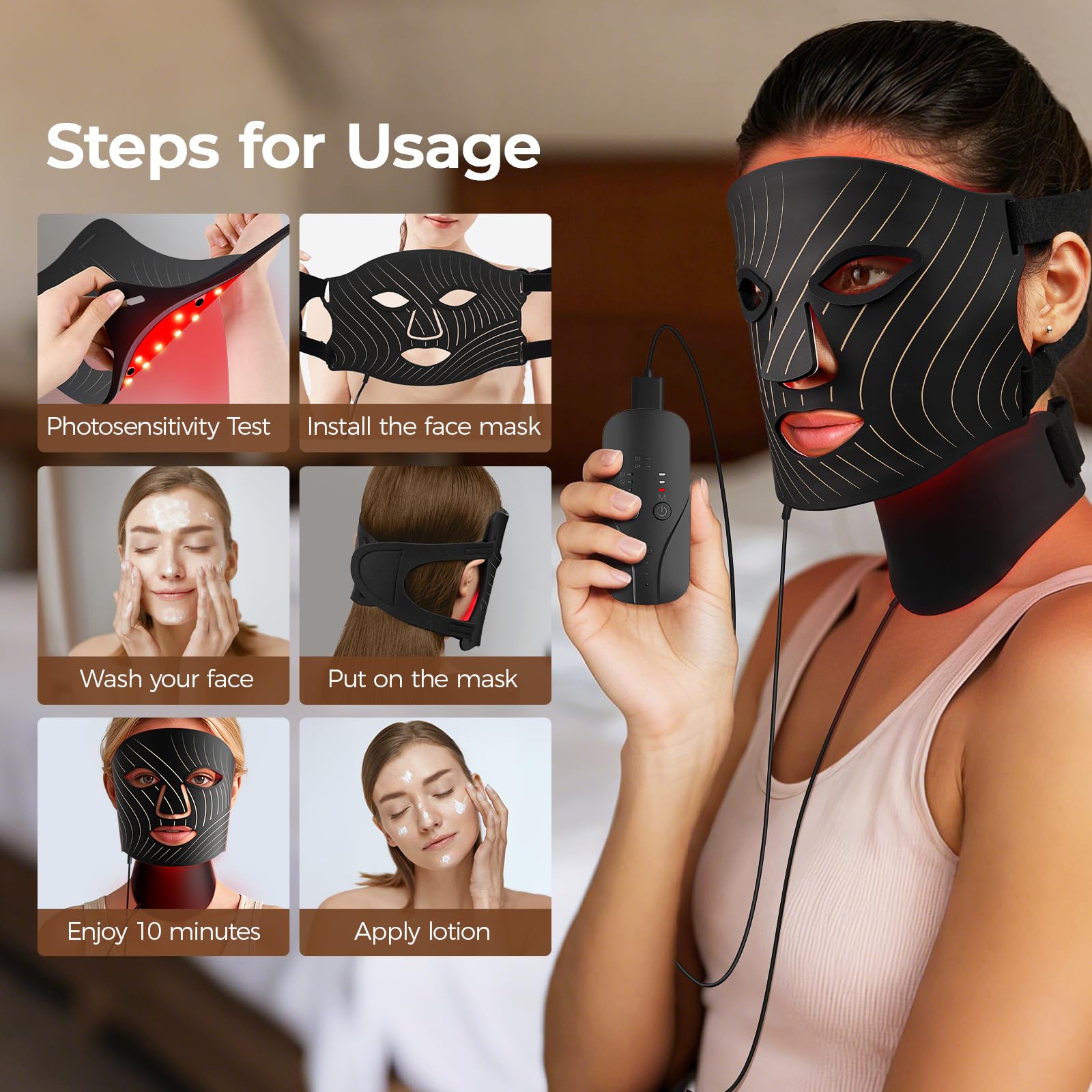 ONLUKY soft silicone face mask provides gentle, skin-friendly wear.