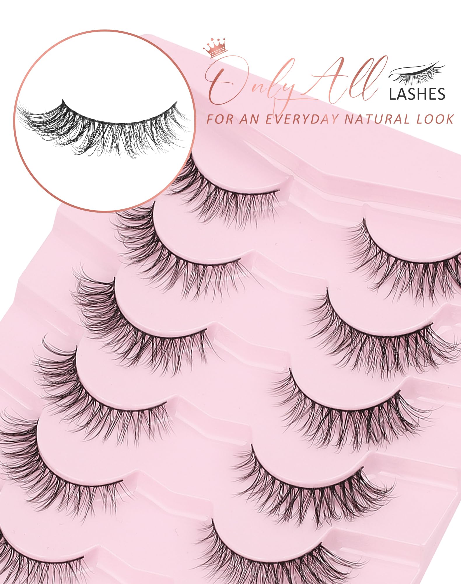 Onlyall DK77 eye-shape-fit lashes suit diverse eye shapes.