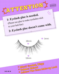 Onlyall natural lashes soft fluffy eyelashes close-up demonstrates lightweight, comfortable wear