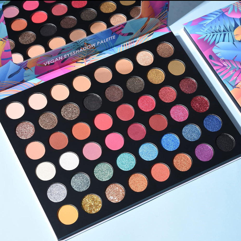 ONLYBETTER palette shimmer and matte shades swatches for bold color options.