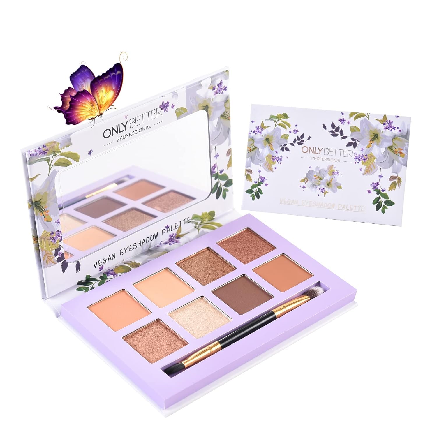 ONLYBETTER matte eyeshadow palette front case for portable everyday makeup