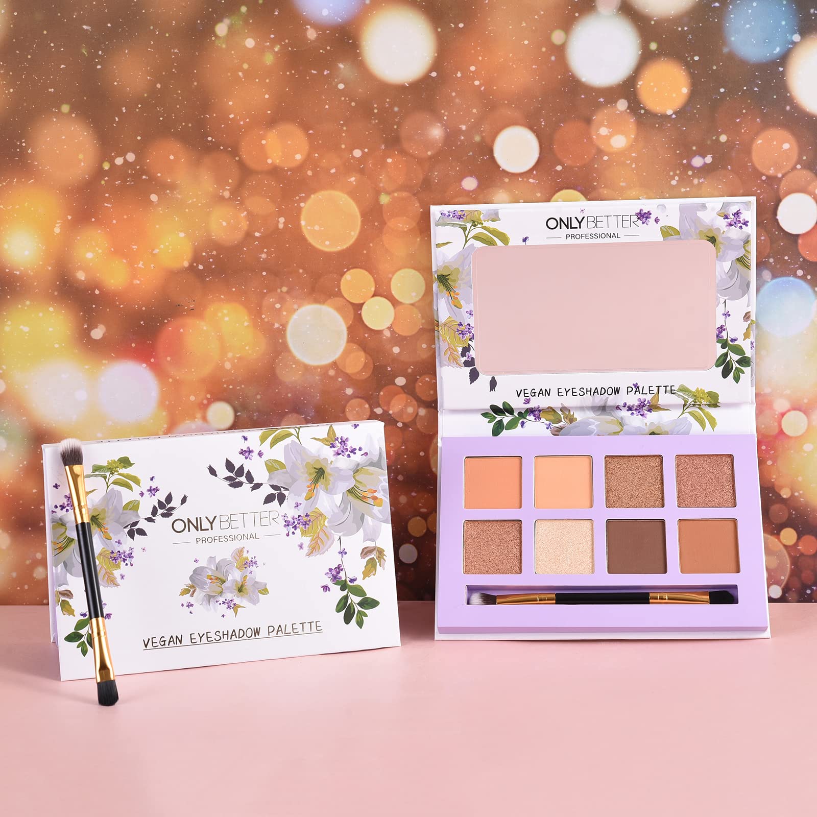ONLYBETTER matte eyeshadow palette packaging and compact design