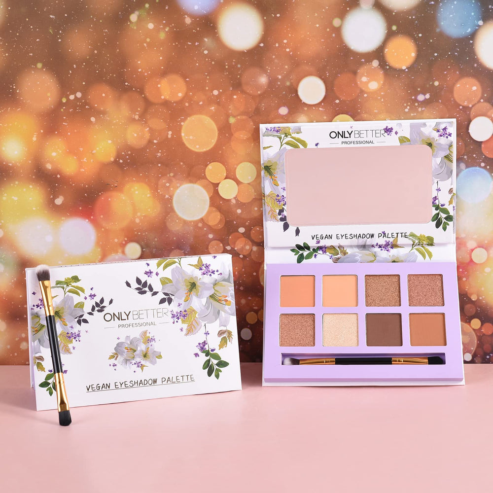 ONLYBETTER matte eyeshadow palette packaging and compact design