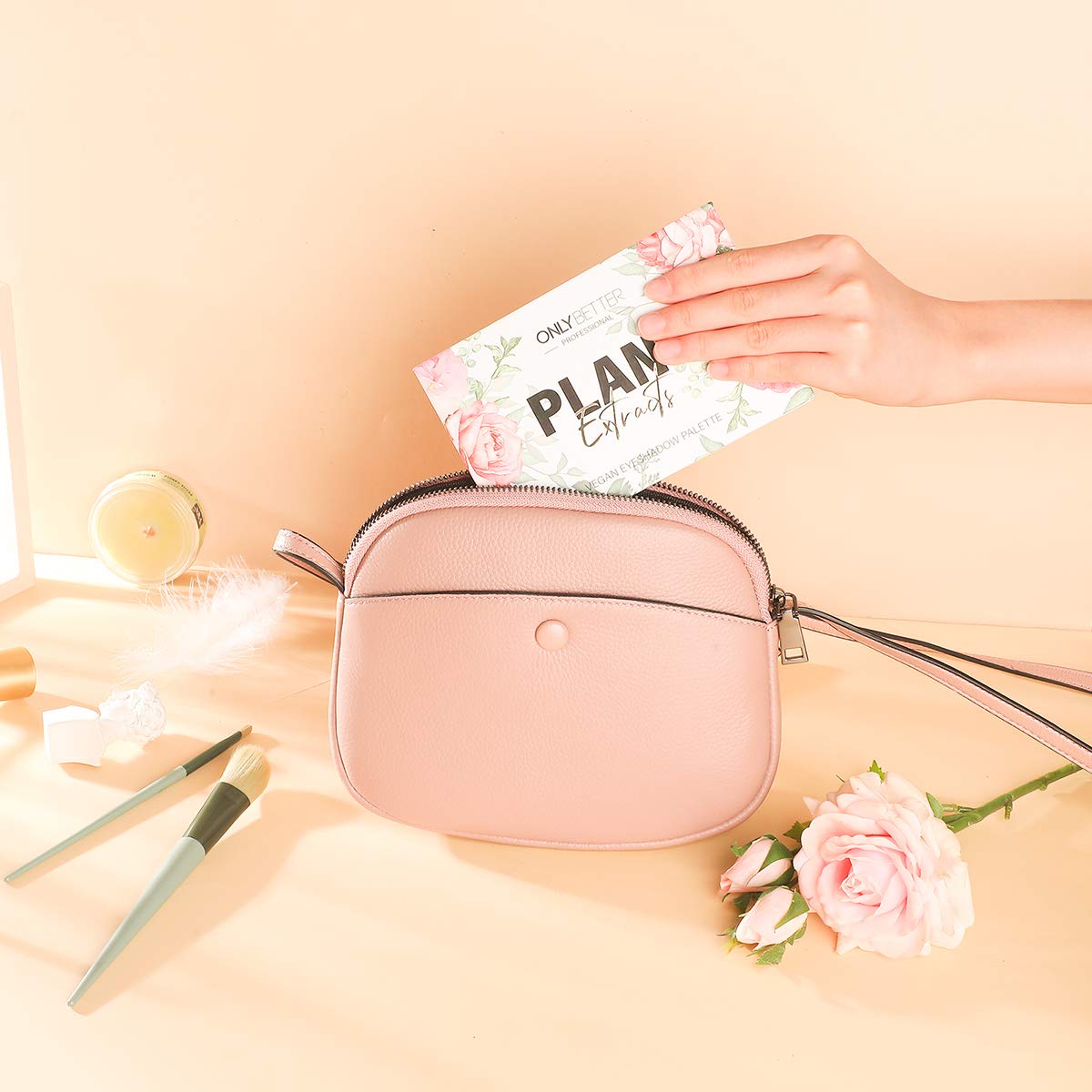 ONLYBETTER vegan nude eyeshadow palette cruelty-free label aligns with clean beauty values.