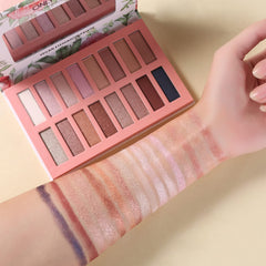ONLYBETTER vegan nude eyeshadow palette swatches reveal 16 shades for warm, bronze, and neutral looks.