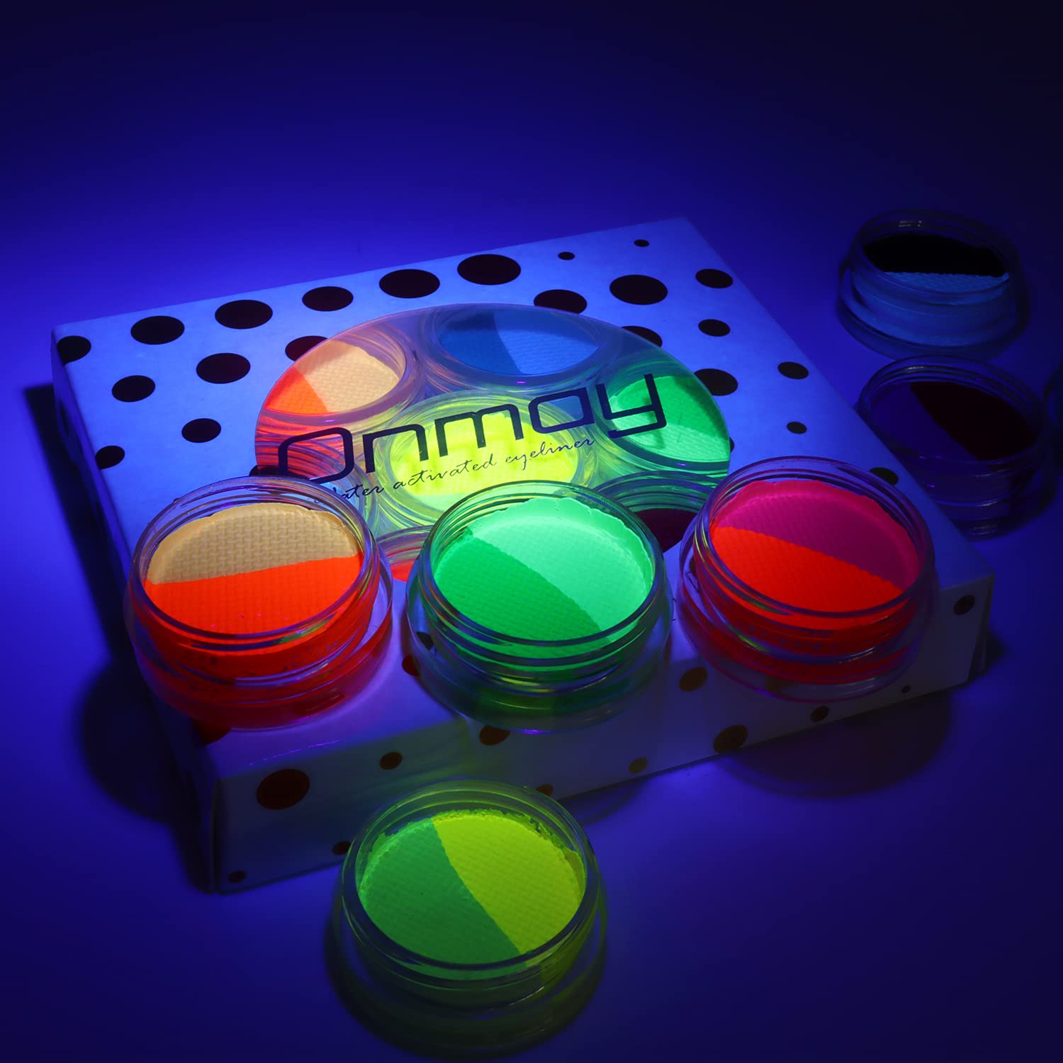 ONMAY skin-safe neon paints offer body art without irritation.