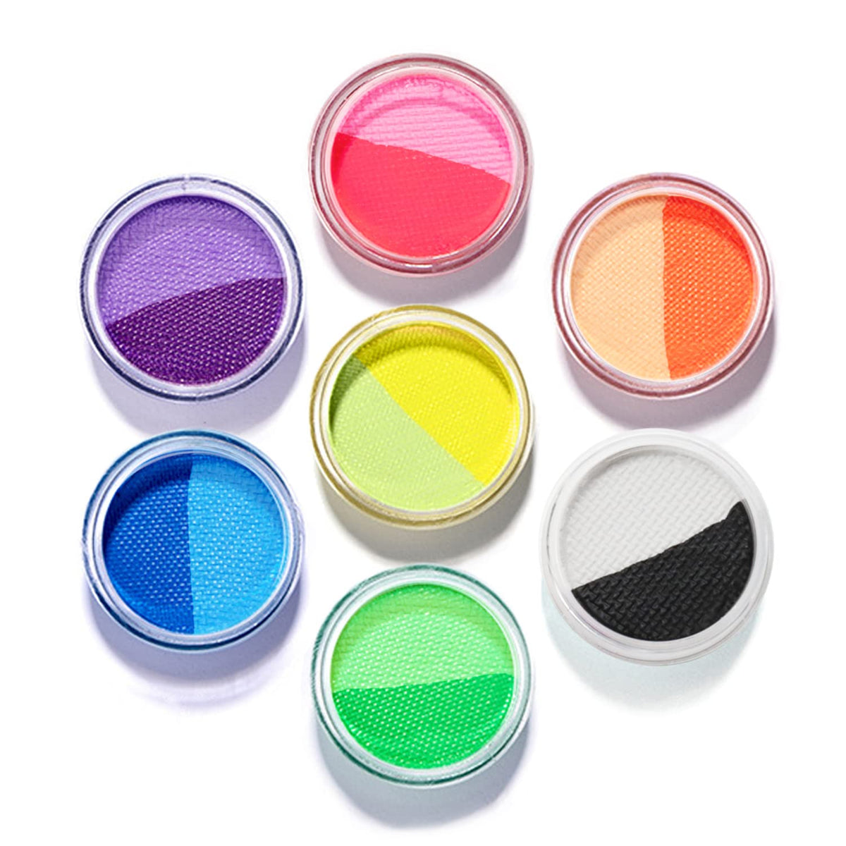 ONMAY water activated split cake eyeliner packaging highlights neon colors for bold looks.