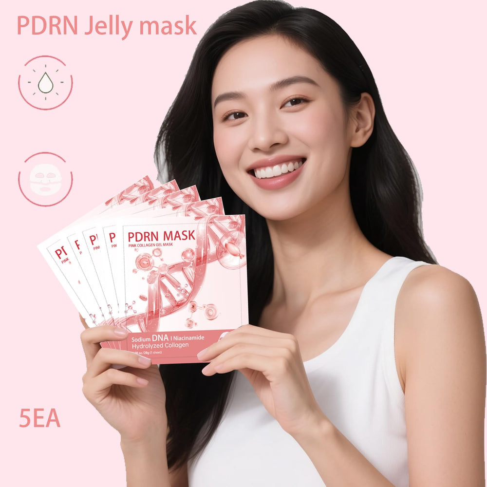 ONMYLOVIN salmon DNA PDRN pink mask overnight use leaves skin refreshed and radiant.