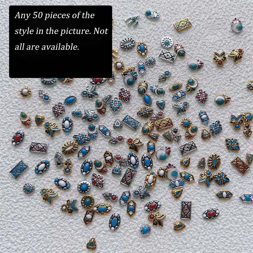 ONPRESS retro metal bohemia charms for chic salon or DIY nail art