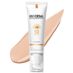 ONSART tinted sunscreen face swatch shows natural tone with UV protection.