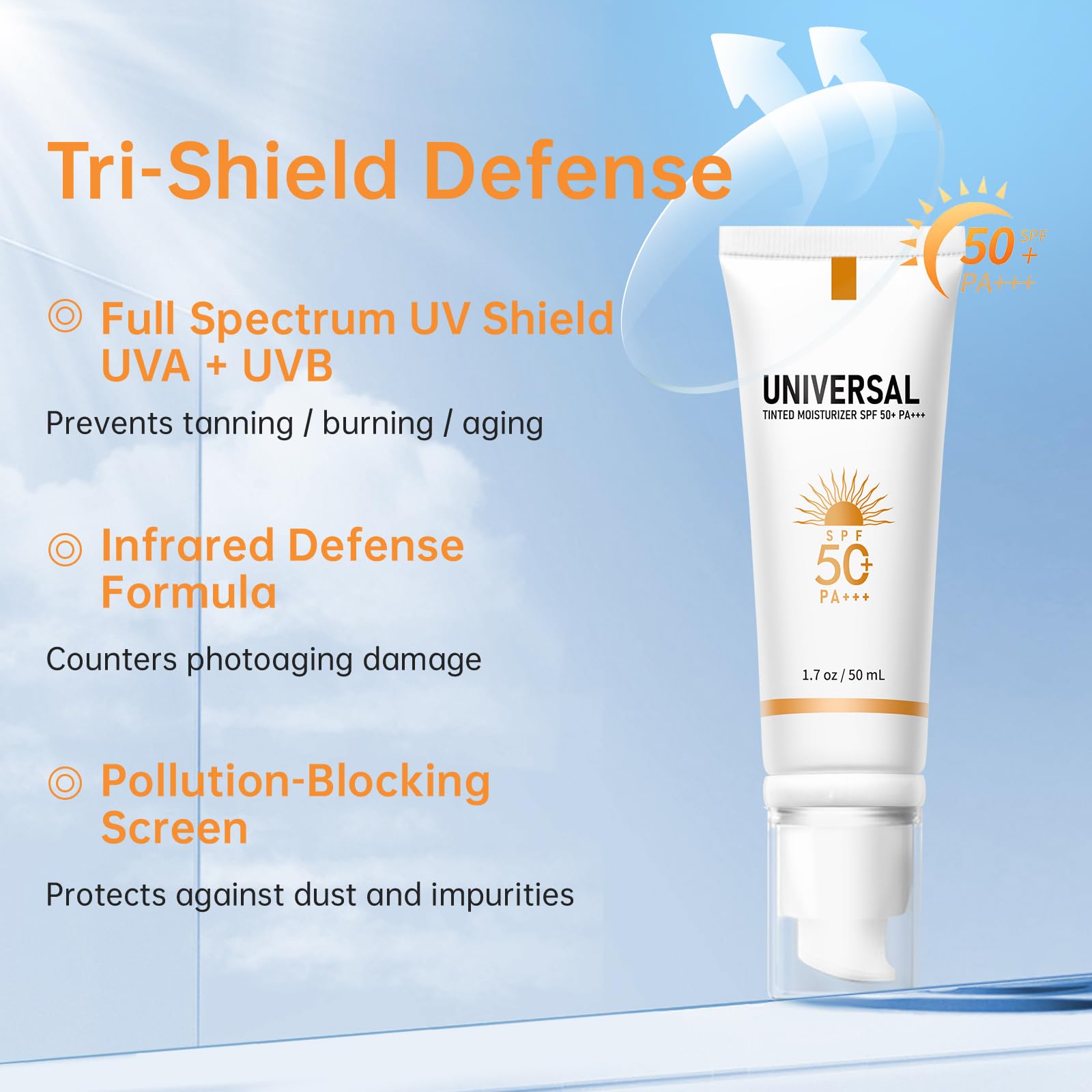 ONSART tinted sunscreen makeup-base application creates seamless finish.