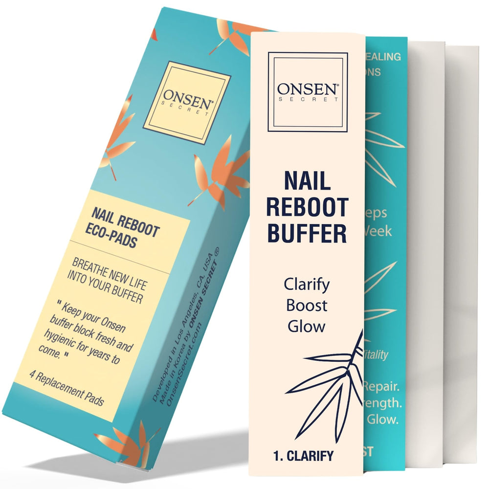 Onsen Secret bloque buffer uñas profesional para acabado suave.
