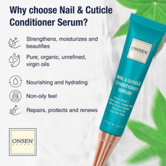 Onsen Secret cuticle cream jar closeup highlights rich restoration for damaged cuticles.