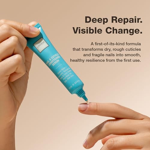 Onsen Secret Japanese Tsubaki oil bottle highlights deep nourishment for nails.