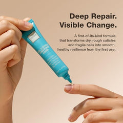 Onsen Secret Japanese Tsubaki oil bottle highlights deep nourishment for nails.