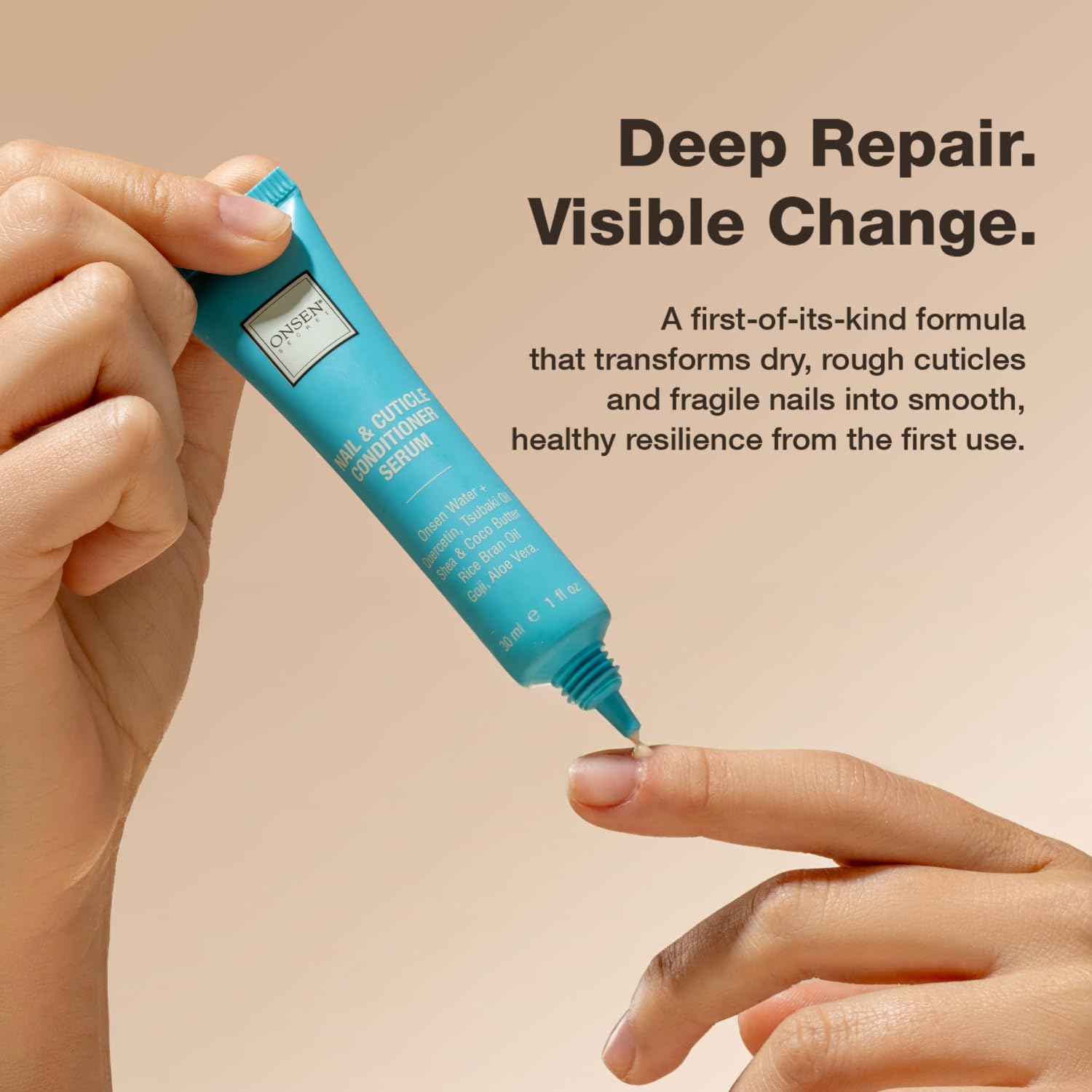Onsen Secret Japanese tsubaki oil closeup highlighting hydration