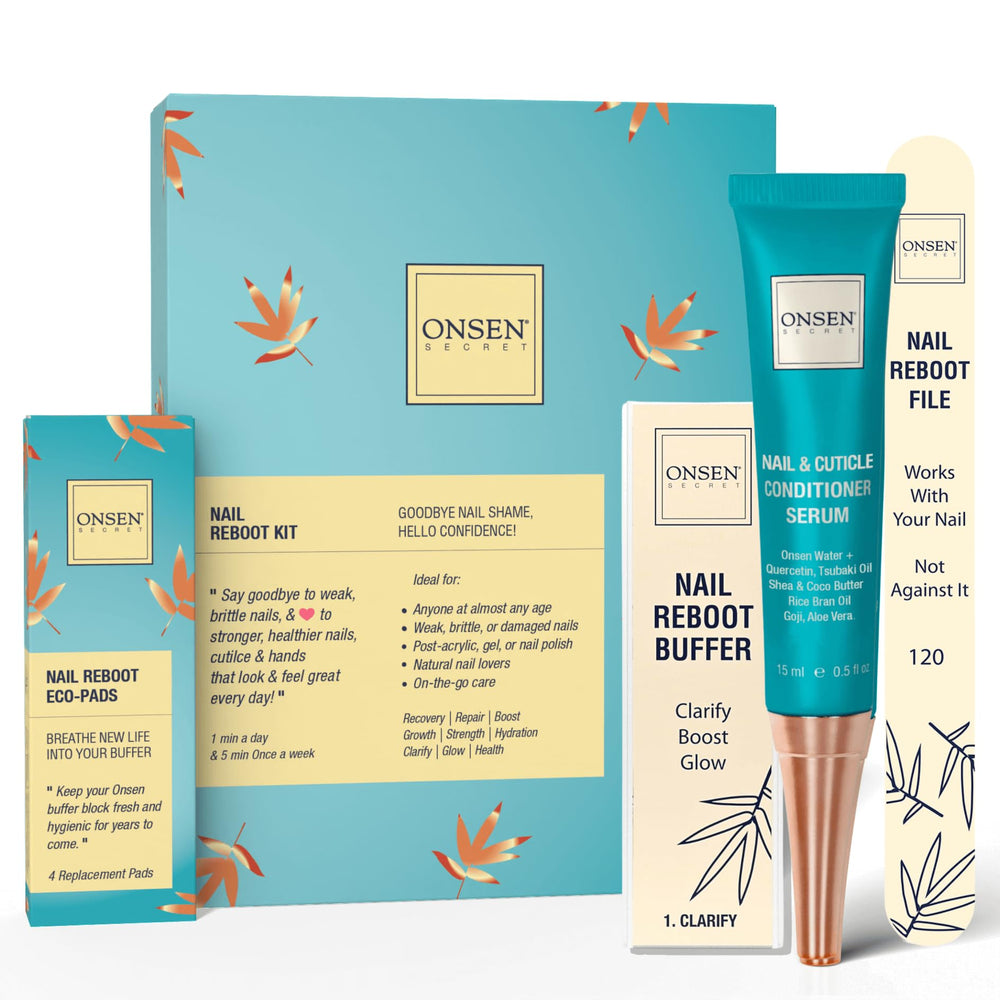 Onsen Secret Nail Care Kit cuticle serum application for nourished nails