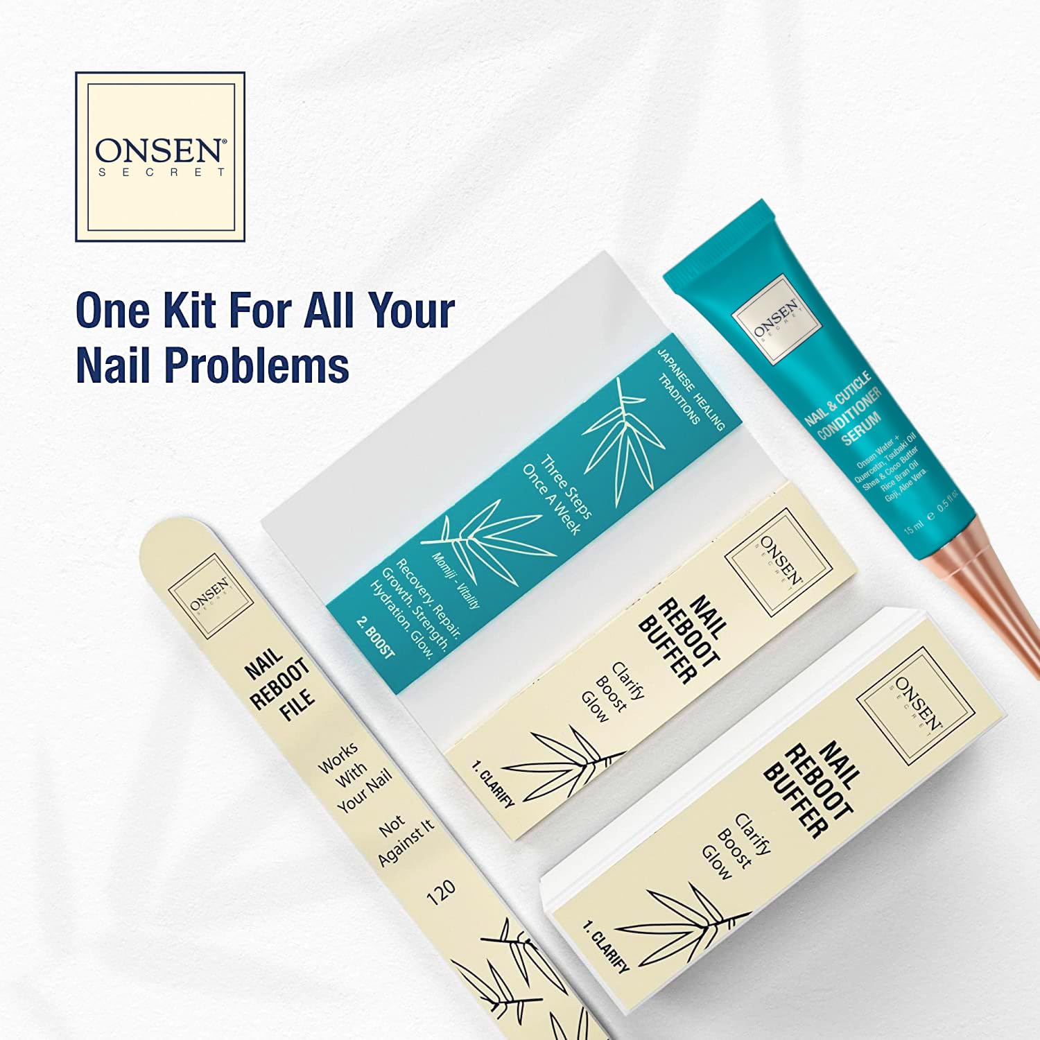 Onsen Secret Nail Care Kit 1-minute reboot for healthy nails after treatment