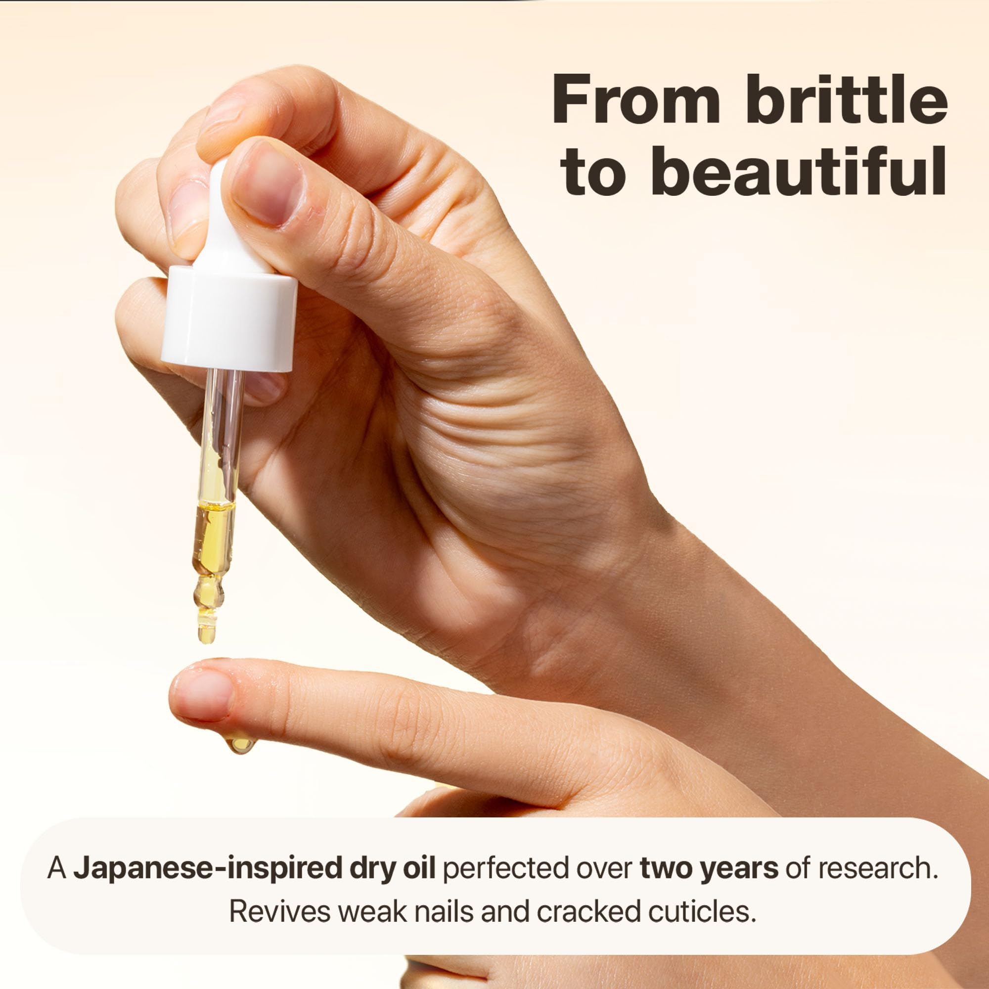 Onsen Secret Nail & Cuticle Oil application on nails for even finish