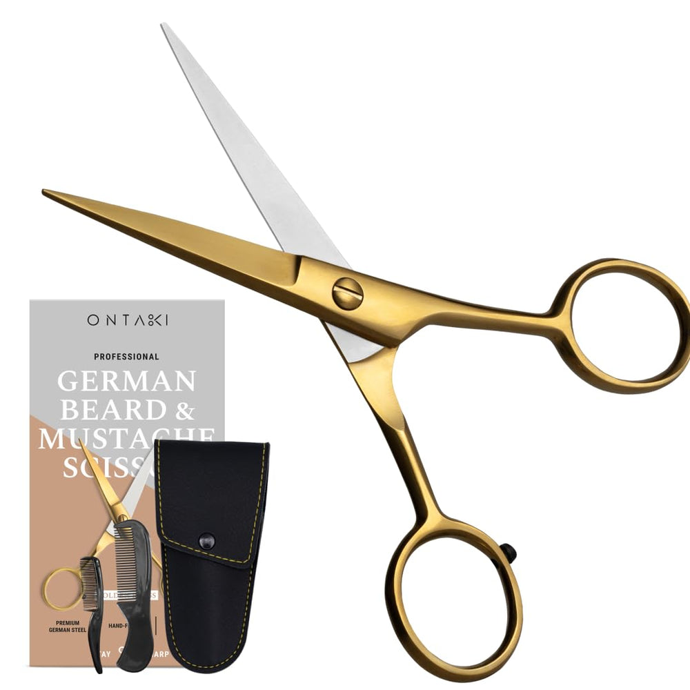 Ontaki brass grooming kit complete set on display for home or travel