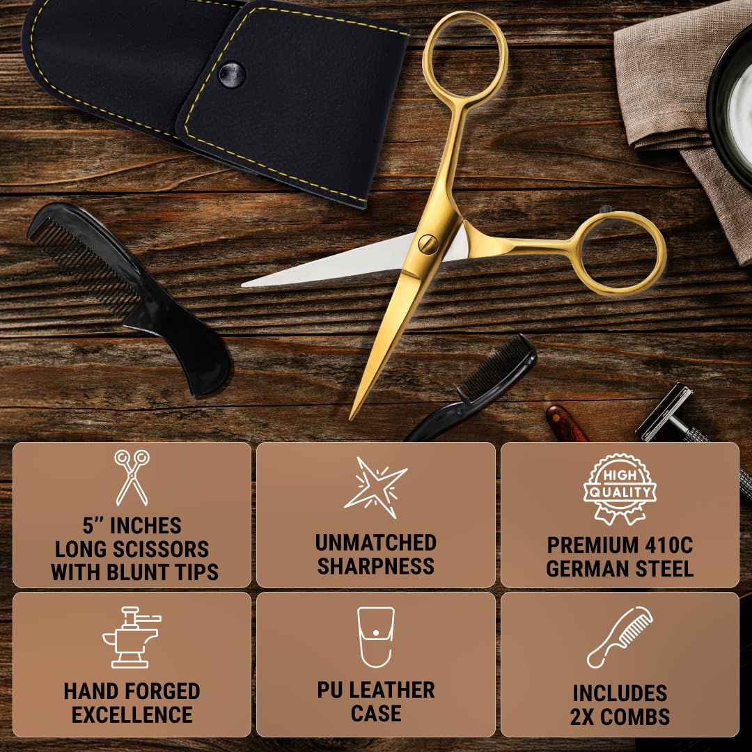 Ontaki brass grooming kit golden brass pouch shows portable storage