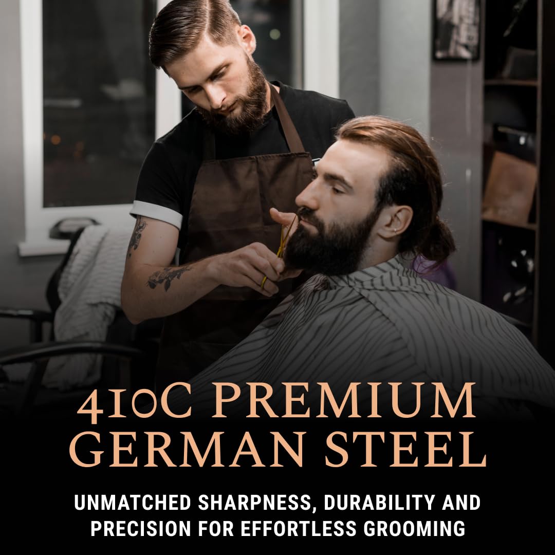 Ontaki brass grooming kit high-carbon steel texture highlights durability
