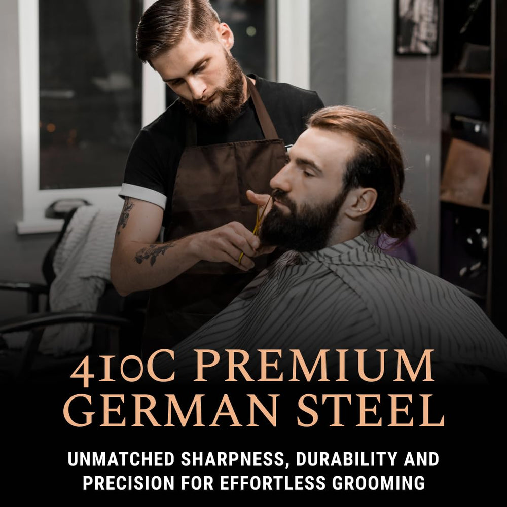 Ontaki brass grooming kit high-carbon steel texture highlights durability