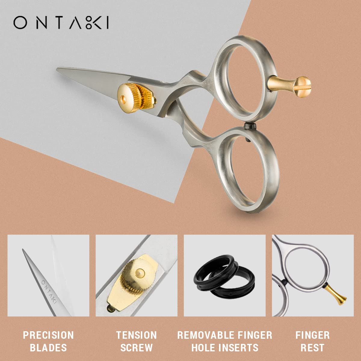 Ontaki ergonomic design with removable finger rest for comfortable grooming sessions