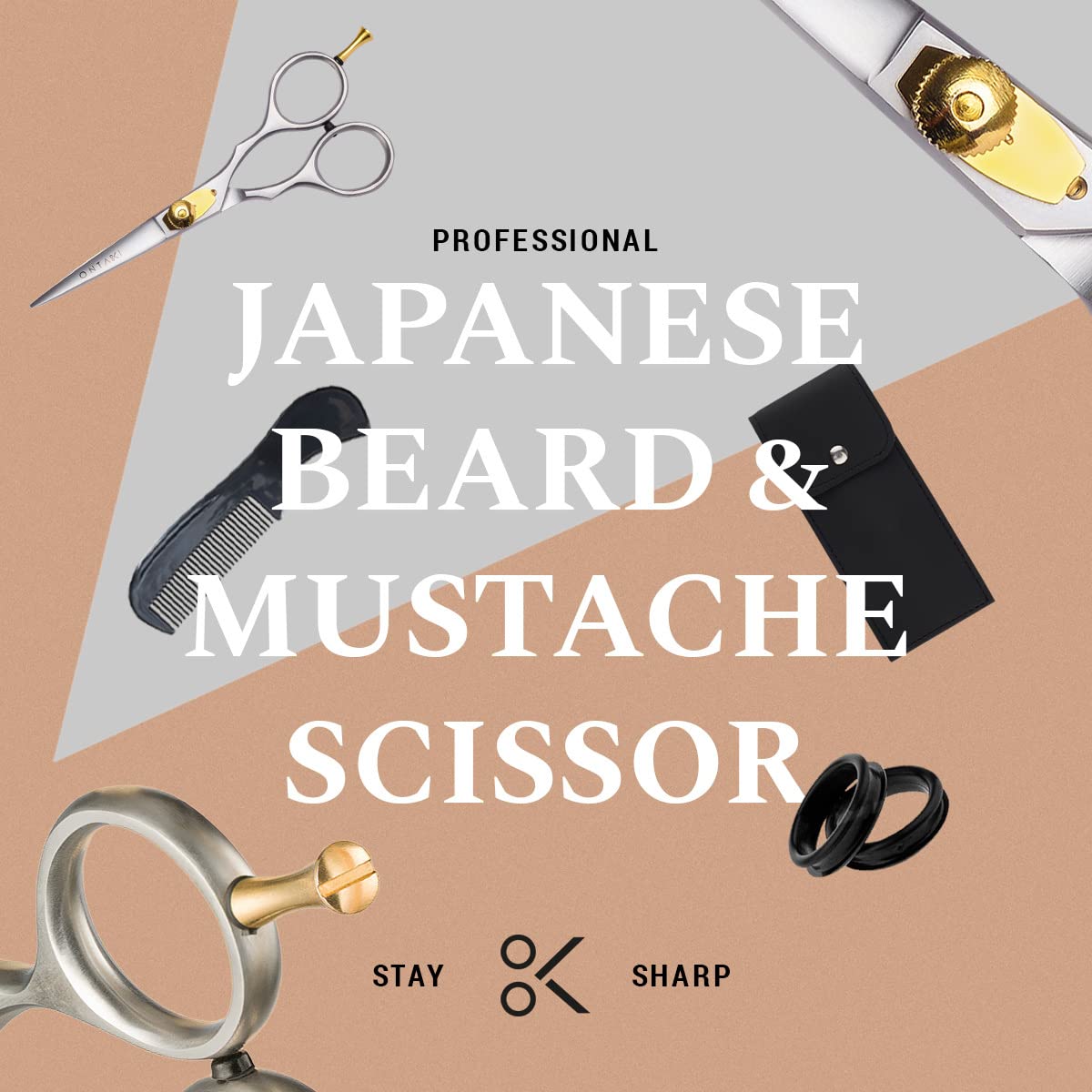 Ontaki professional barber scissors with durable construction for reliable precision