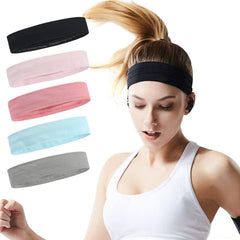 ONEYE non-slip headband with inside silicone grip prevents slipping during workouts