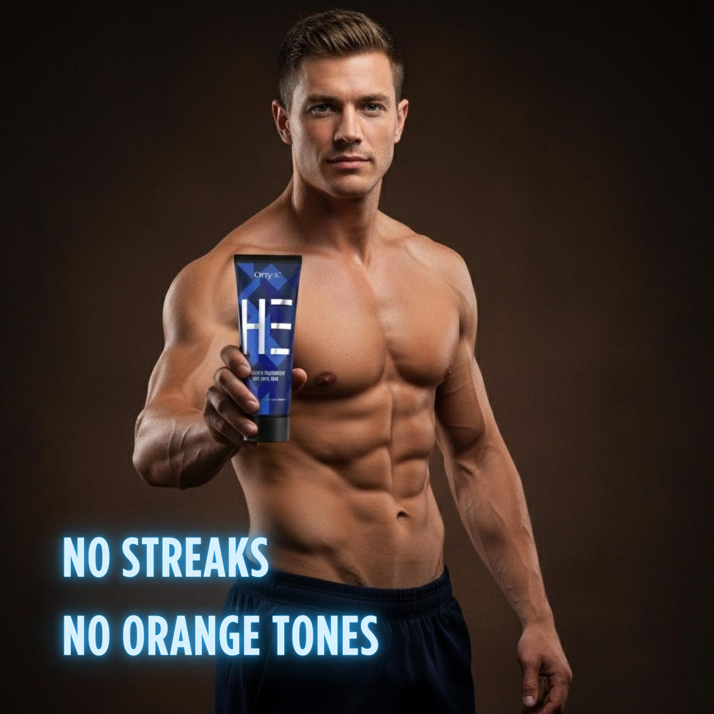 Onyx HE tanning bed lotion quick-dry formula during tanning session.