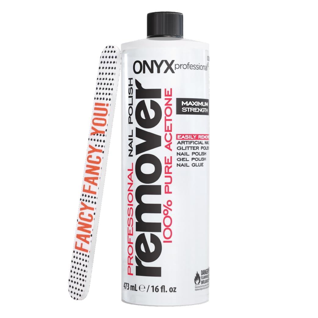 Onyx Professional 100% Pure Acetone remover bottle for fast gel polish removal