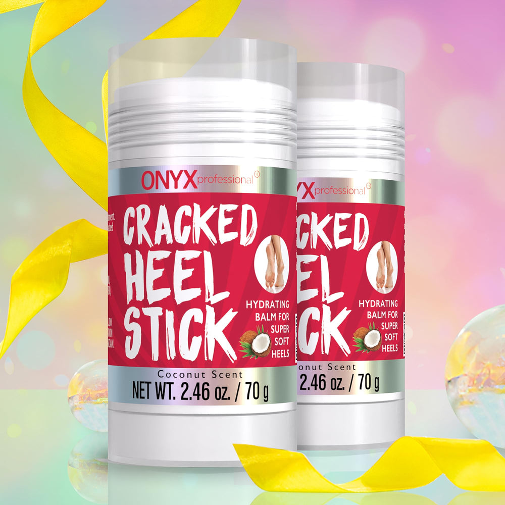 Onyx Professional cracked heel balm stick for dry feet showing rich beeswax formula.