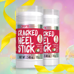 Onyx Professional cracked heel balm stick for dry feet showing rich beeswax formula.