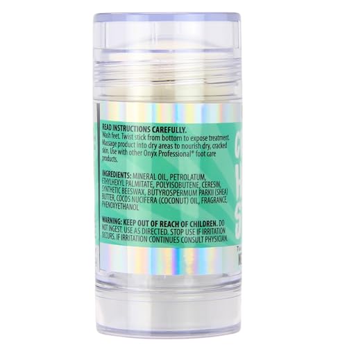 Onyx Professional cracked-heel-balm-stick roll-on application demonstrates mess-free foot care