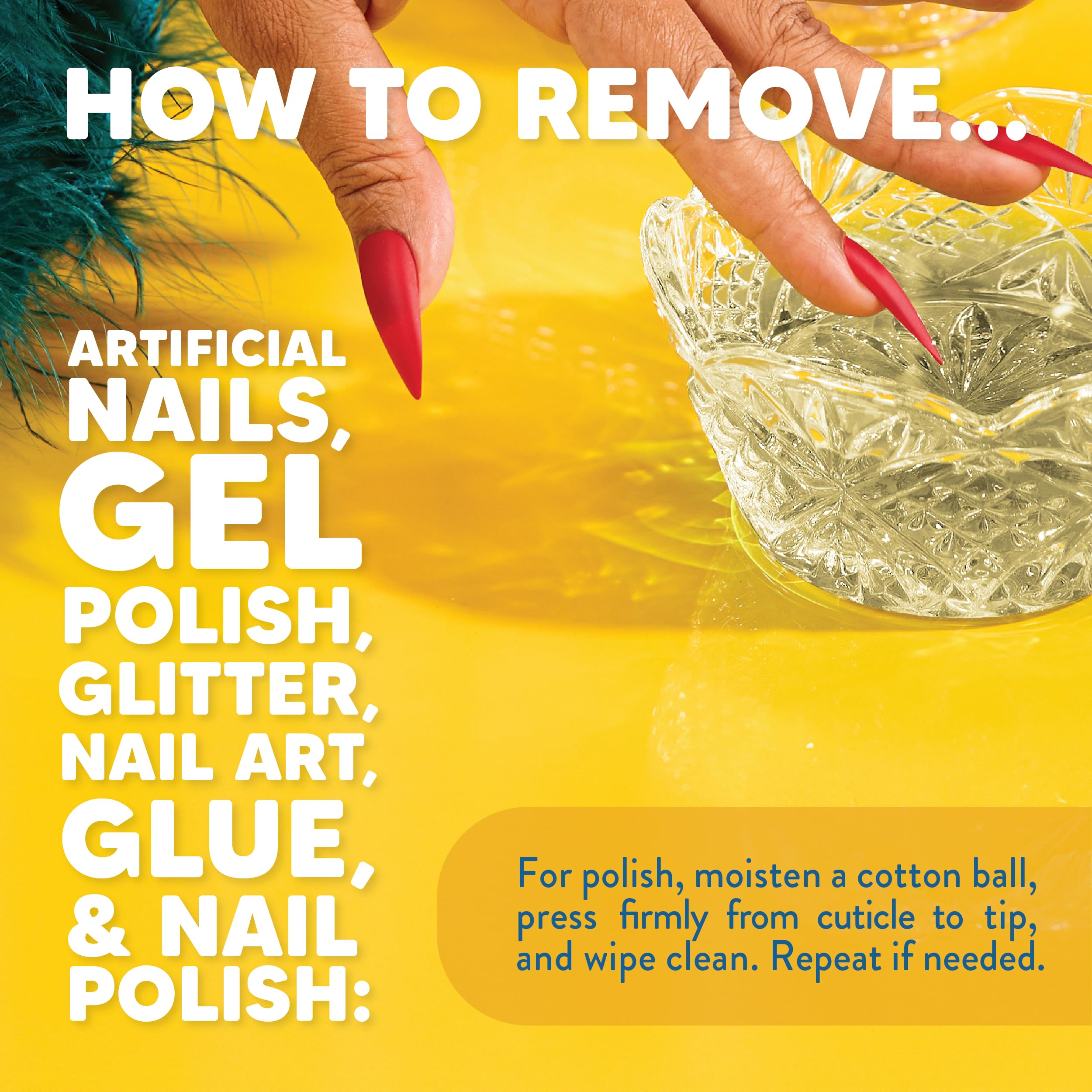 Onyx Professional glitter polish removal action demonstrating versatility