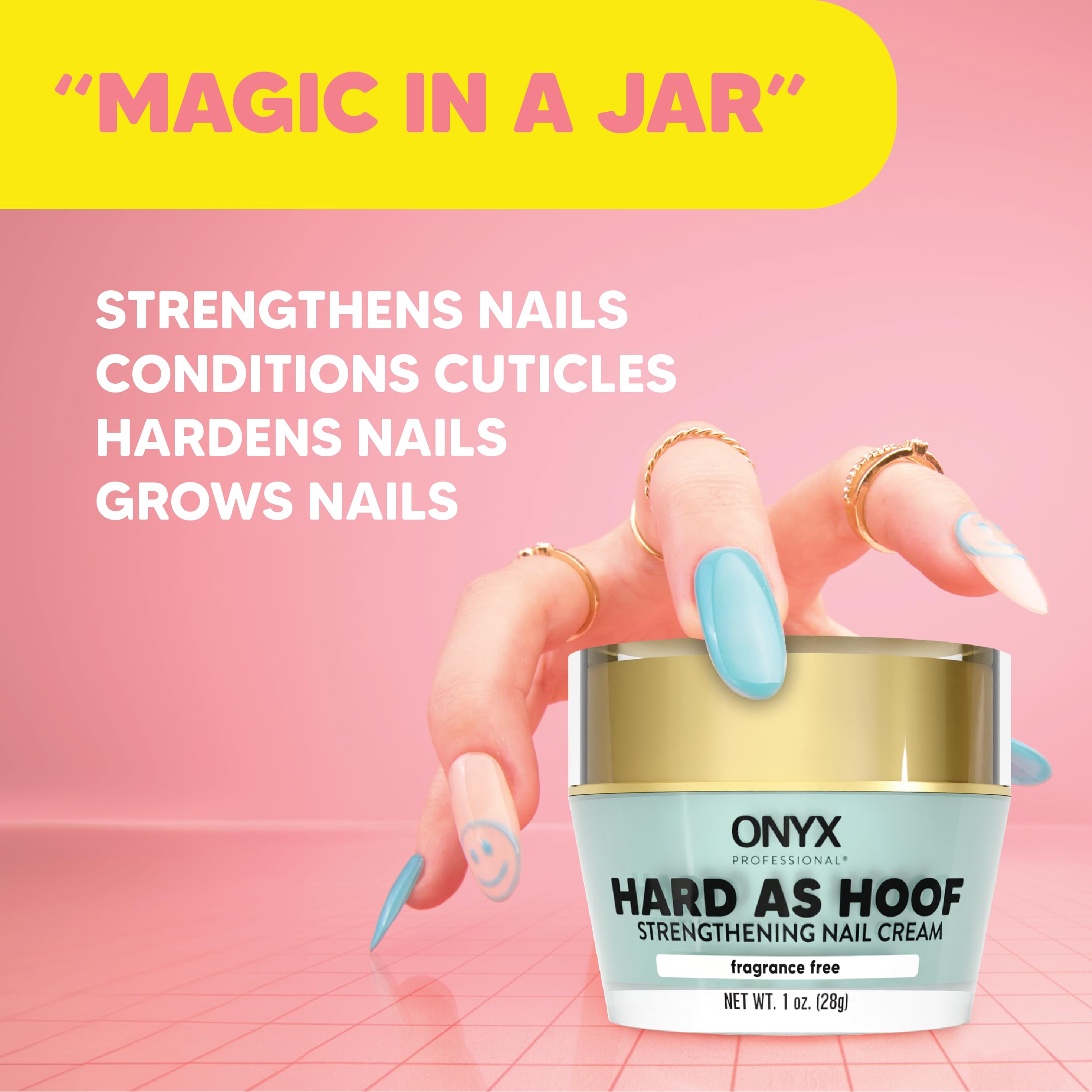 Onyx Professional Hard As Hoof unscented cream on cuticles promoting healthier nails