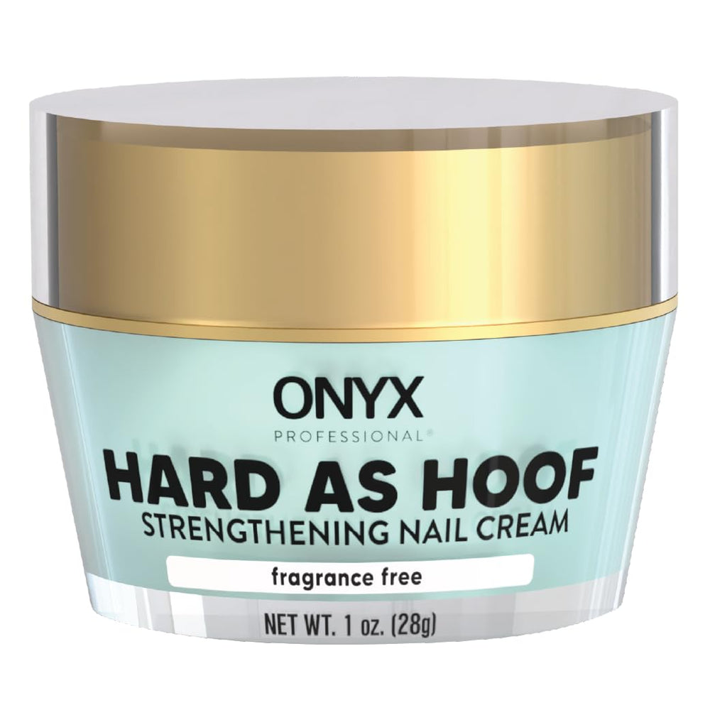 Onyx Professional Hard As Hoof unscented cream closeup of strengthened nails