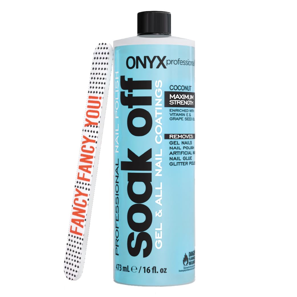 Onyx Professional nail file included to shape nails for a clean finish.