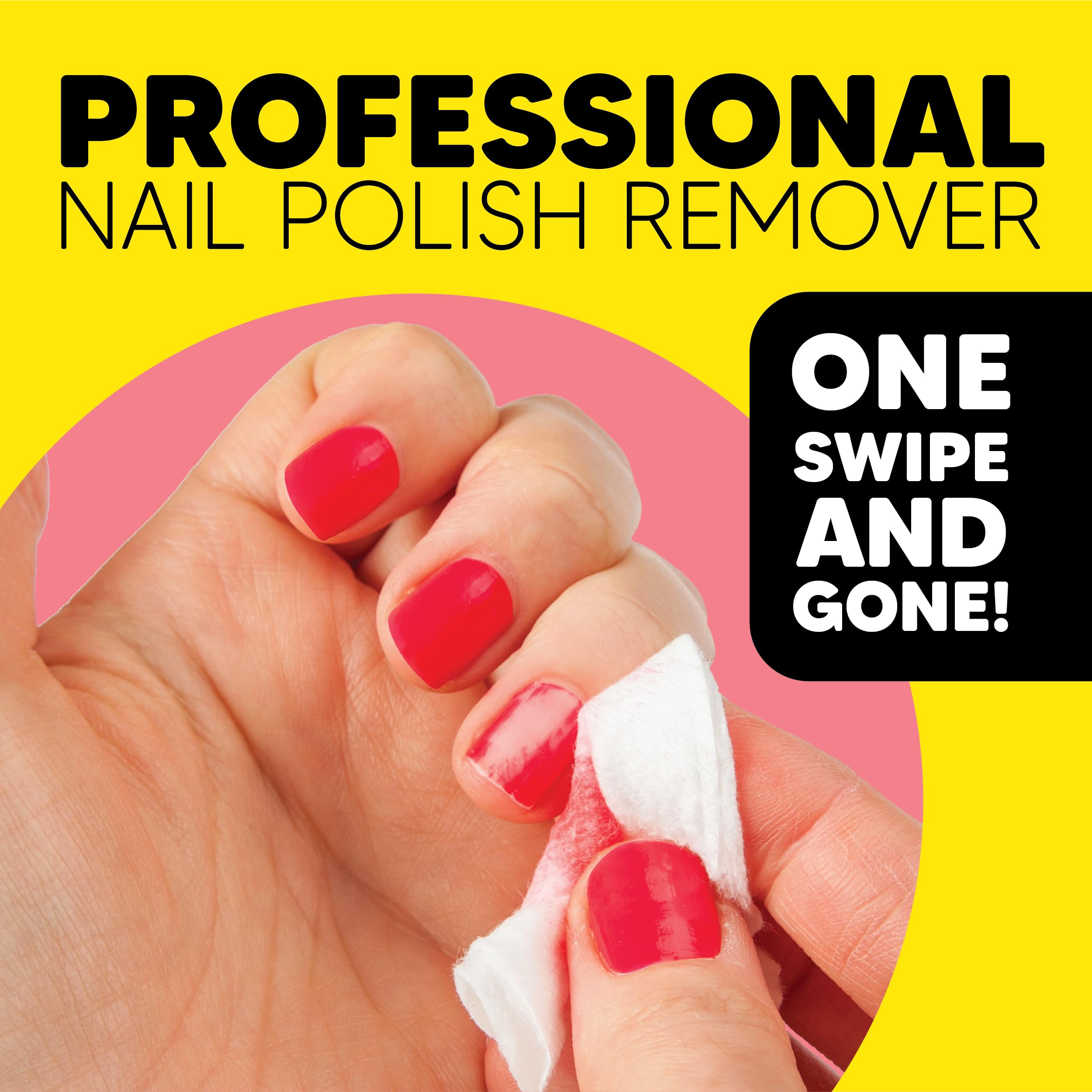 Onyx Professional remover with cotton pads enables gentle regular polish removal.