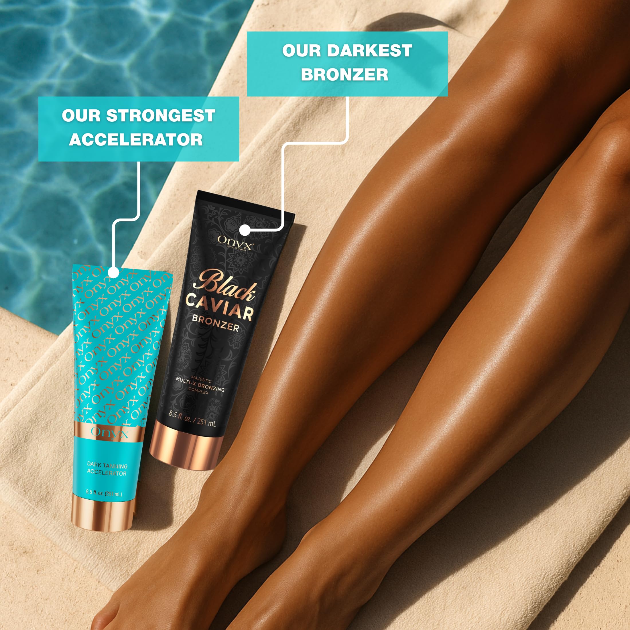 Onyx Strongest Dark Tanning Accelerator hydrating skin formula keeps skin soft