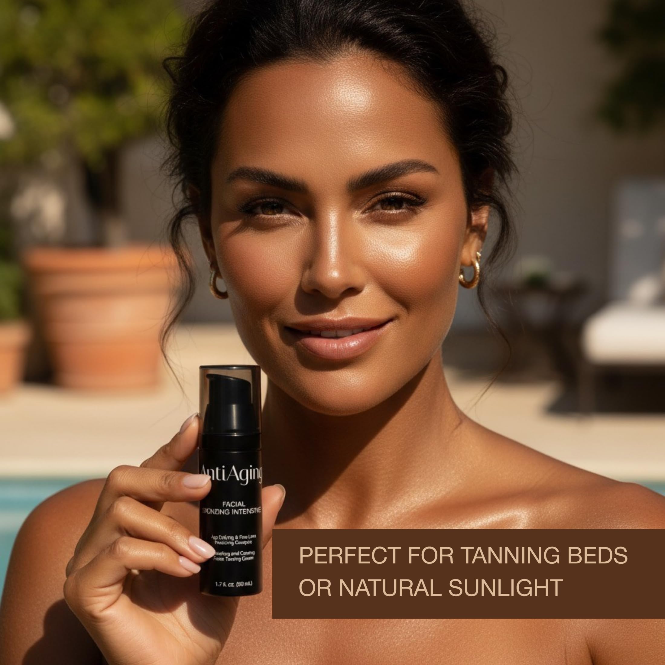 Onyx tanning lotion bed-compatibility image suggests optimized UV performance for tanning beds.