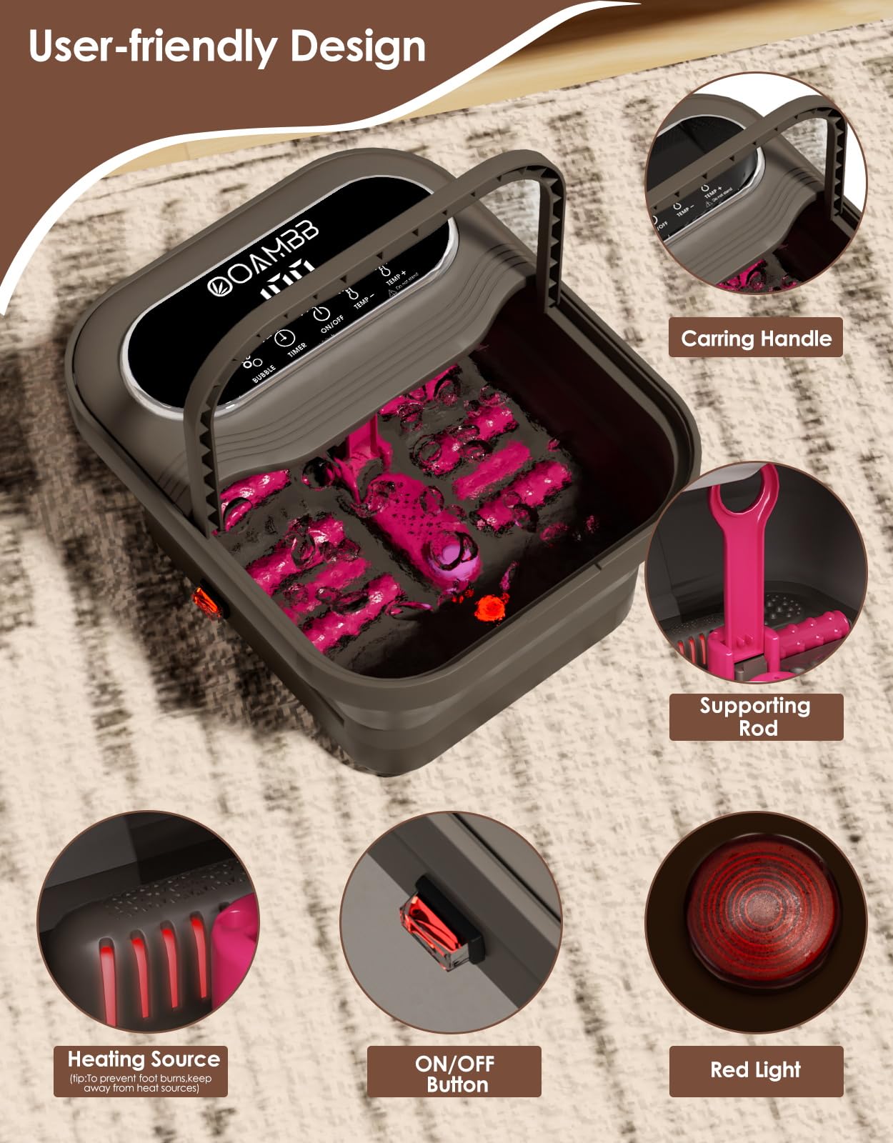OOAMBB collapsible design fits small spaces for compact storage.