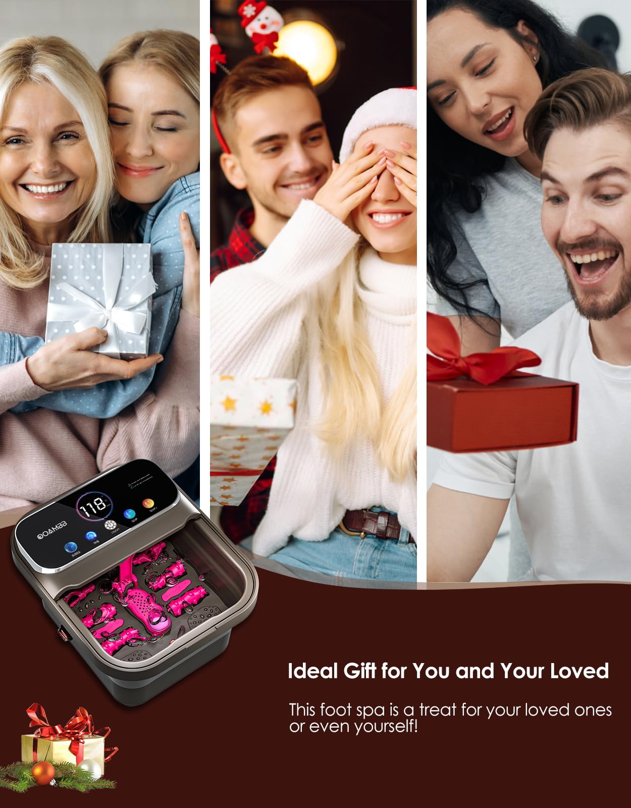 OOAMBB foot spa with a sturdy handle makes transport easy.