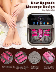 OOAMBB foot spa temperature control lets you set 95–118°F for comfortable warmth.