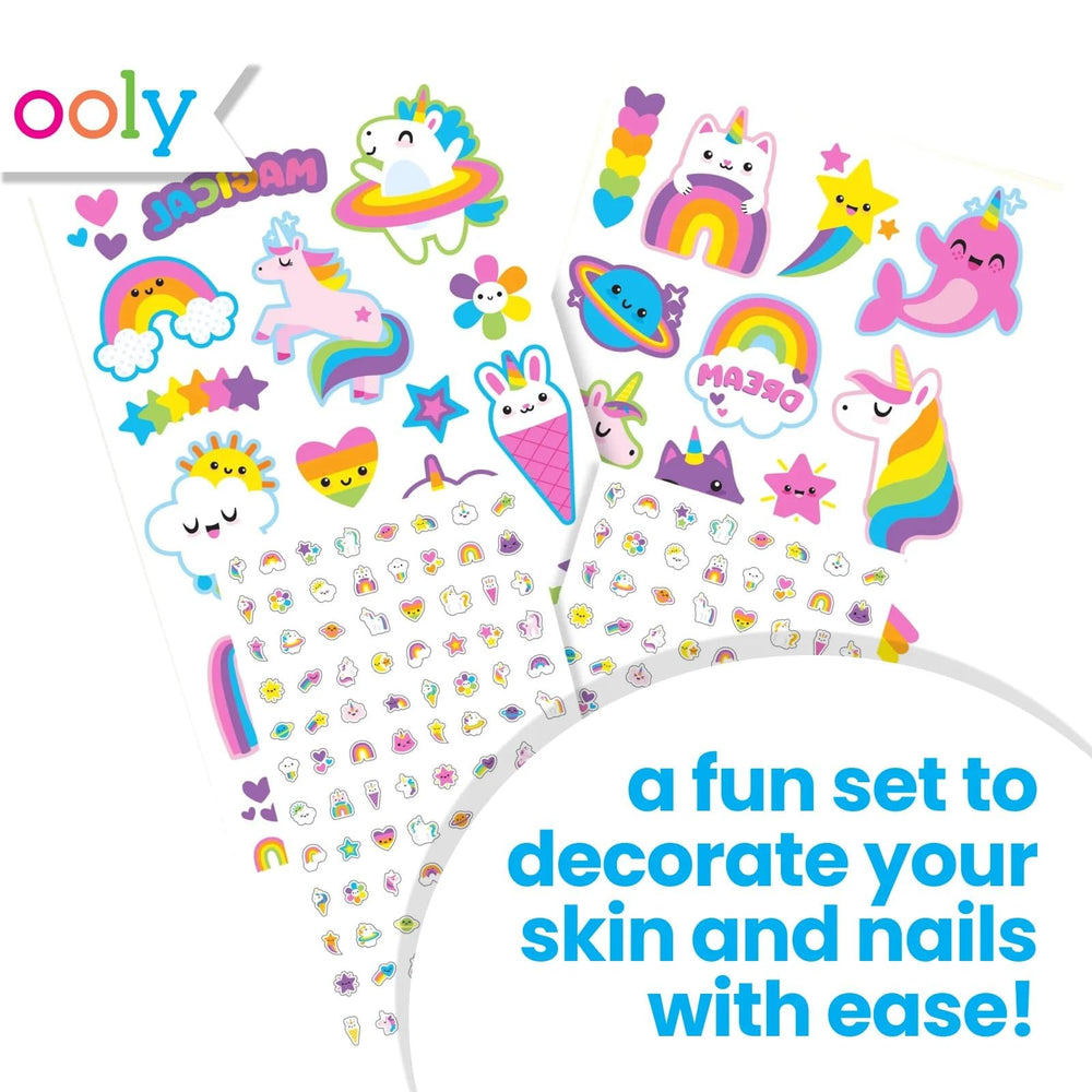 Ooly nail stickers close-up spread, great for crafting, gifting, and mini manicures.