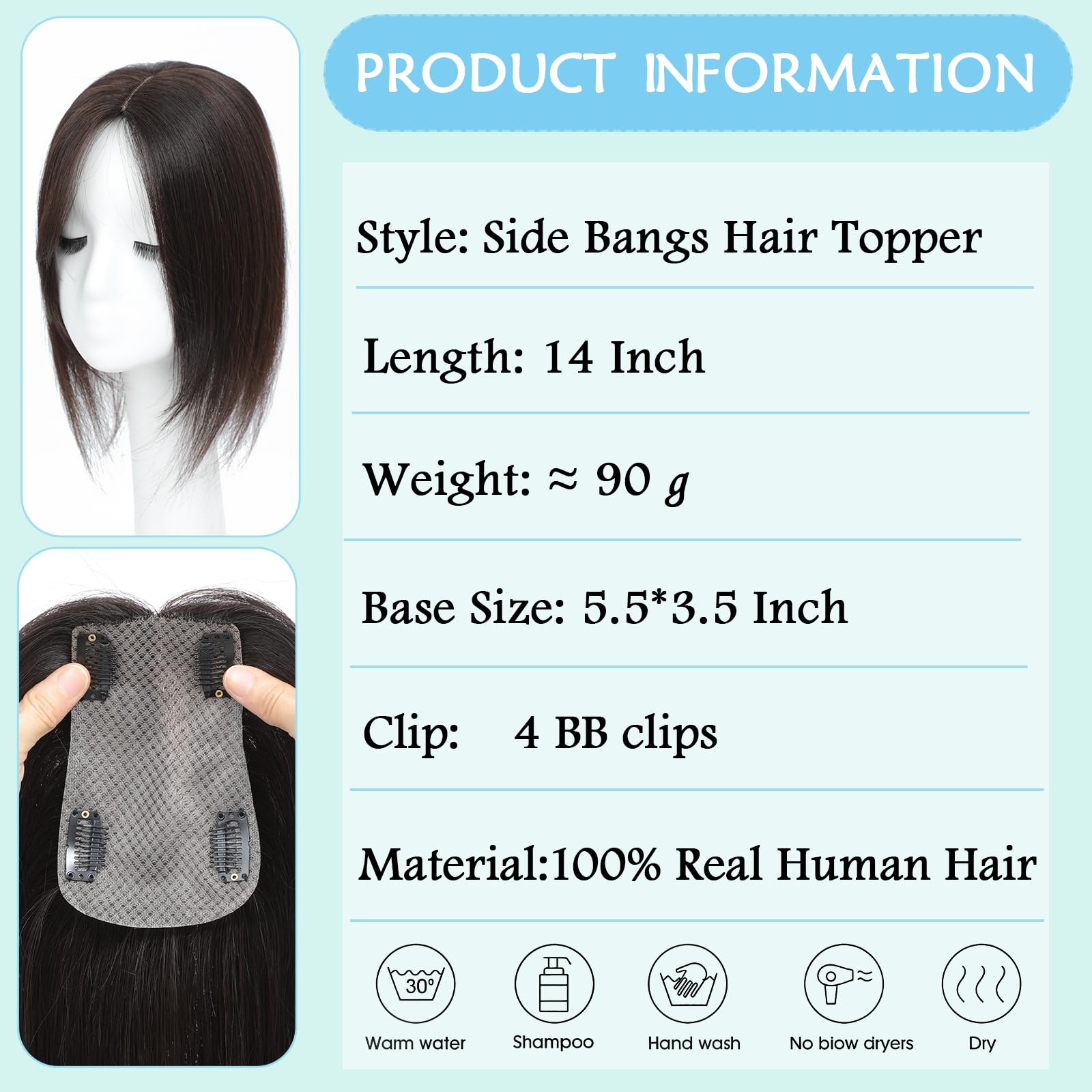 OOPPOO Hair Toppers biological scalp detail enhances realistic part line